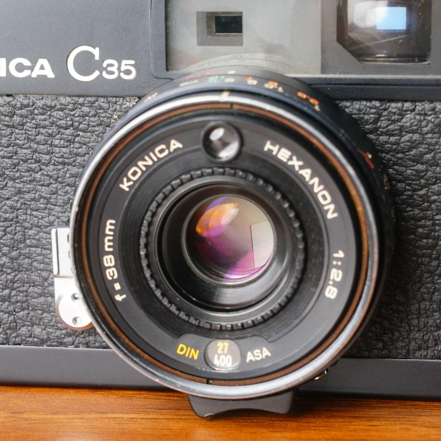 KONICA MINOLTA - 完動品◎KONICA C35 ブラック フィルムカメラ ケース付き #61 コニカミノルタ 完動品◎KONICA C35 ブラック フィルムカメラ