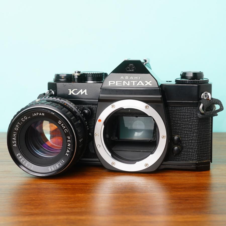 完動品◎ペンタックスKM ブラック 55mm f1.8 フィルムカメラ #61