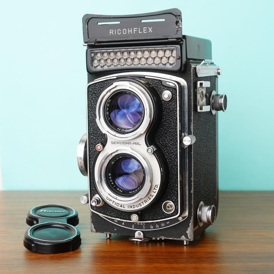 完動品◎RICOHFLEX DIA L 露出計付き 二眼レフ フィルムカメラ71 リコー 完動品◎RICOHFLEX DIA L 露出計付き 二眼レフ フィルム