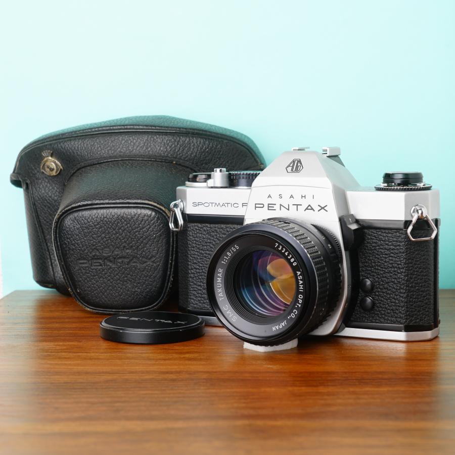 ASAHI PENTAX フィルムカメラ 55mmレンズ ペンタックス 完動品◎ペンタックスSPF 55mm f1.8 フィルムカメラ