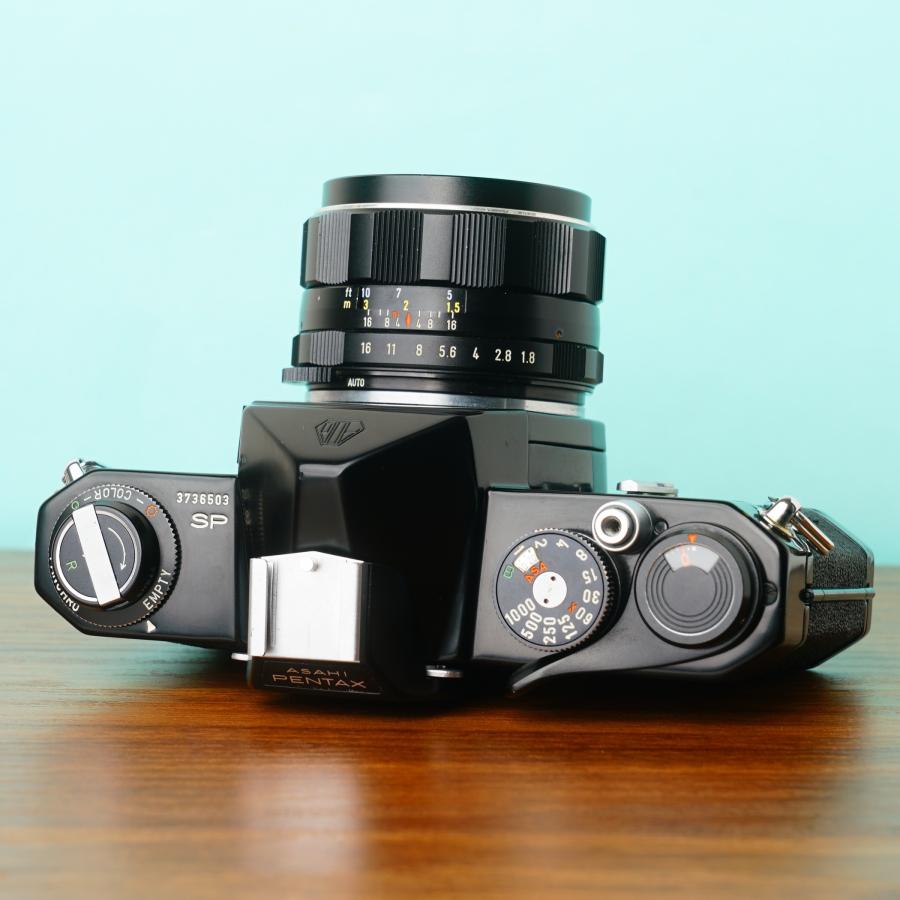 PENTAX SP Super Takumar 55mm f1.8カメラケース付 ペンタックス 美品◎完動品◎ペンタックスSP ブラック Super Takumar