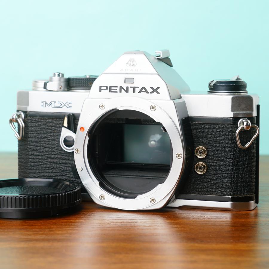 【動作確認済】 Pentax MX F1216-2e p ペンタックス 【完動品/モルト交換済】PENTAX MX シルバー ボディ 露出