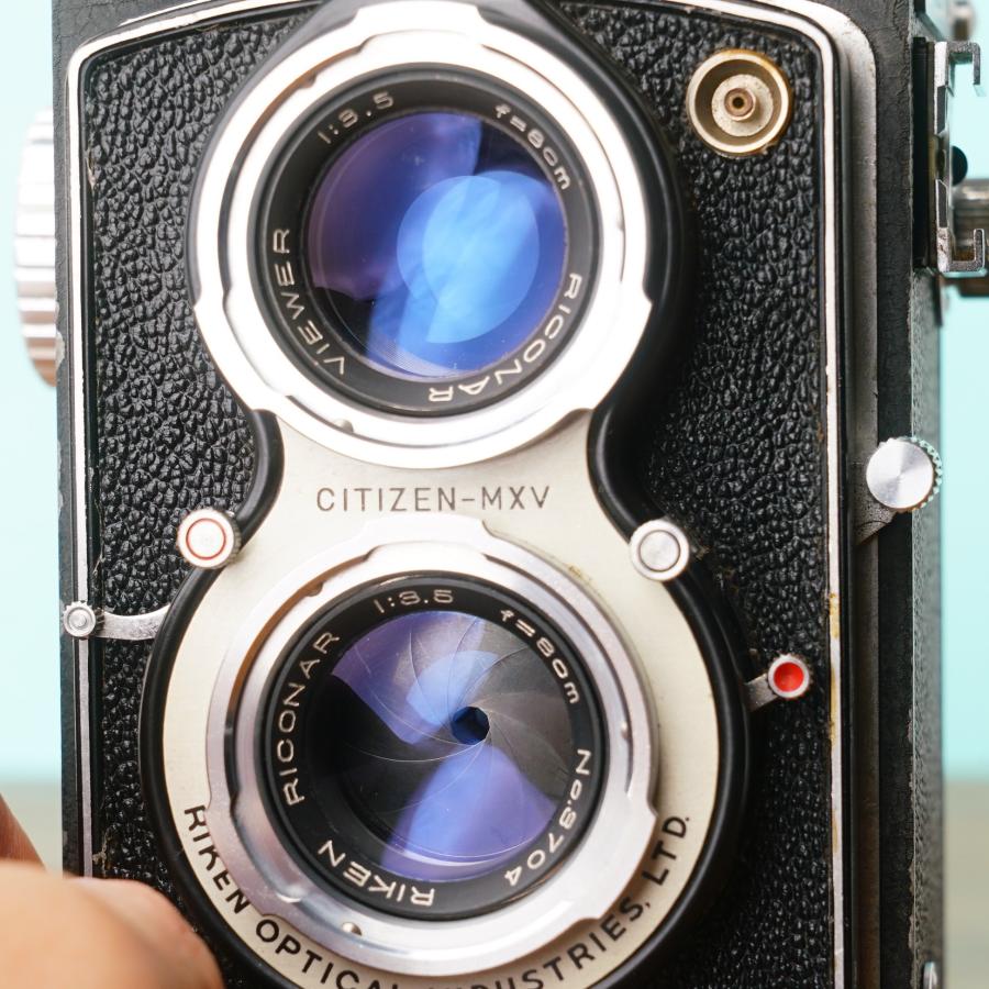 リコー（RICOH） 美品◎完動品◎RICOHFLEX NEW DIA ケース付き 二眼
