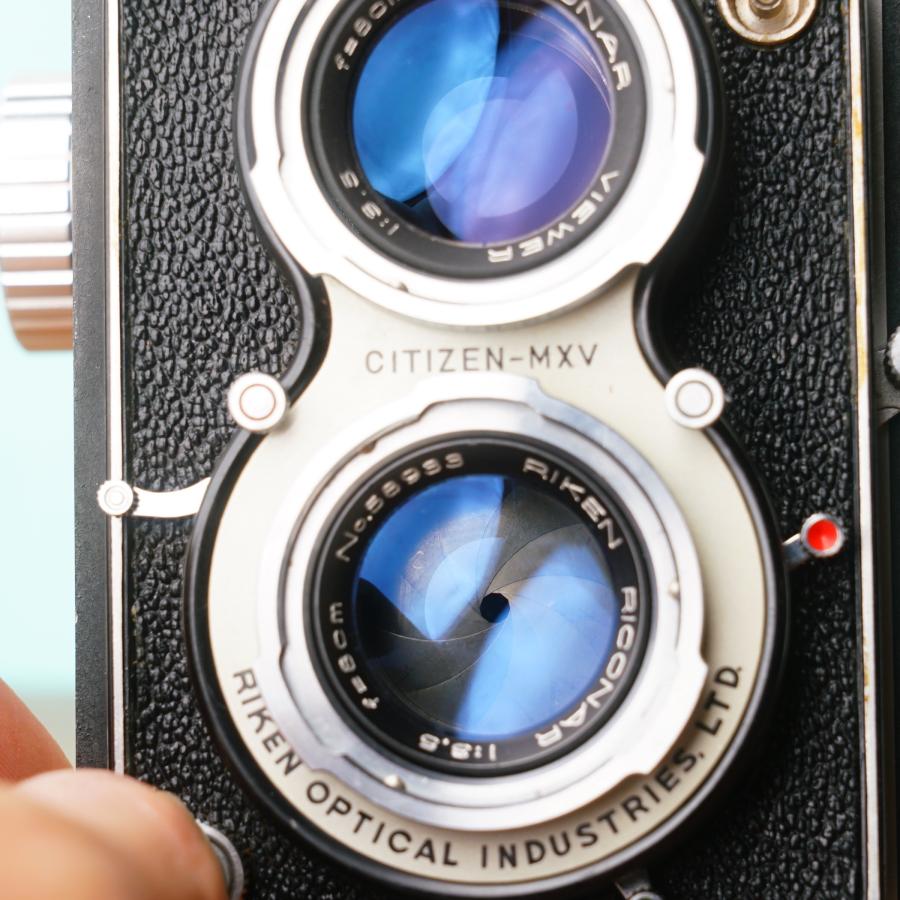 リコー（RICOH） 美品◎完動品◎RICOHFLEX NEW DIA ケース付き 二眼