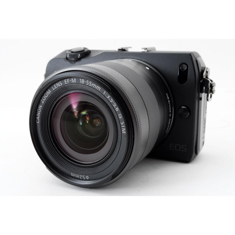 ミラーレス一眼 中古 Canon キヤノン EOS M ブラック レンズキット SDカード付き :Canon-EOSM-Black-LK