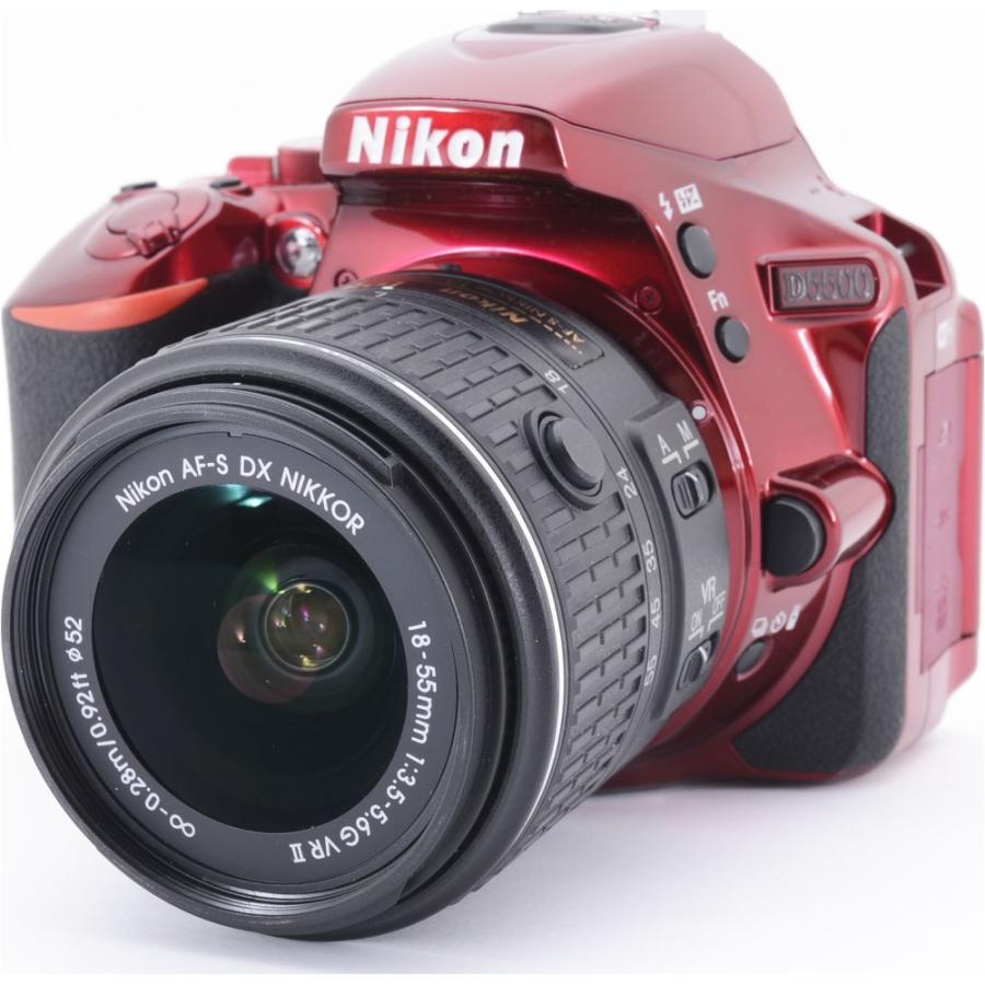 デジタル一眼レフ 中古 Wi-Fi Nikon ニコン D5500 レッド 18-55mm