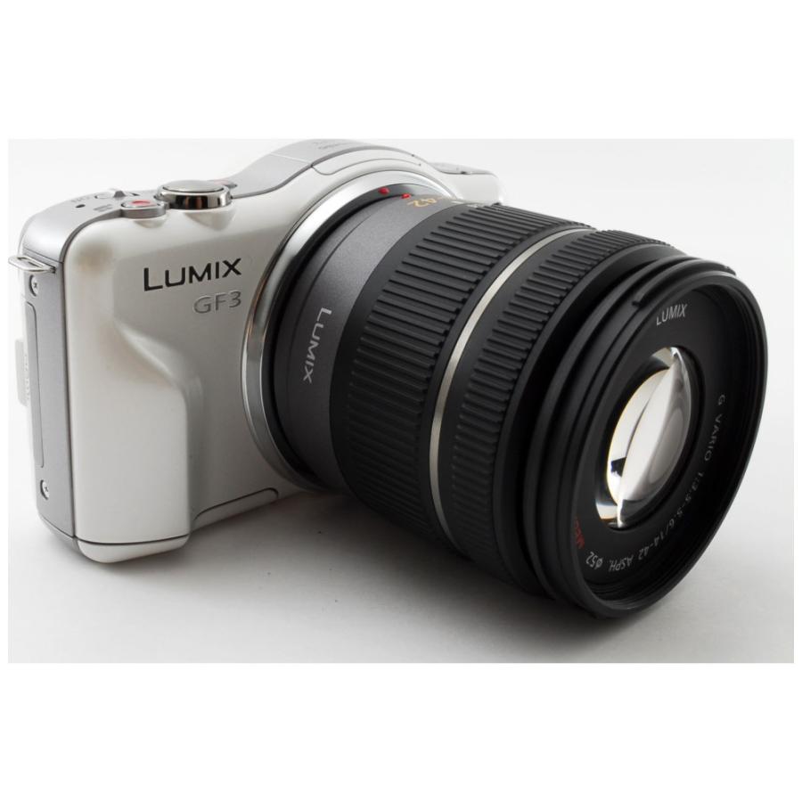 LUMIX ルミックス GF3 14-42mm レンズキット ホワイト ミラーレス一眼 カメラ Wi-Fi SDカード付き 動画撮影/タッチ
