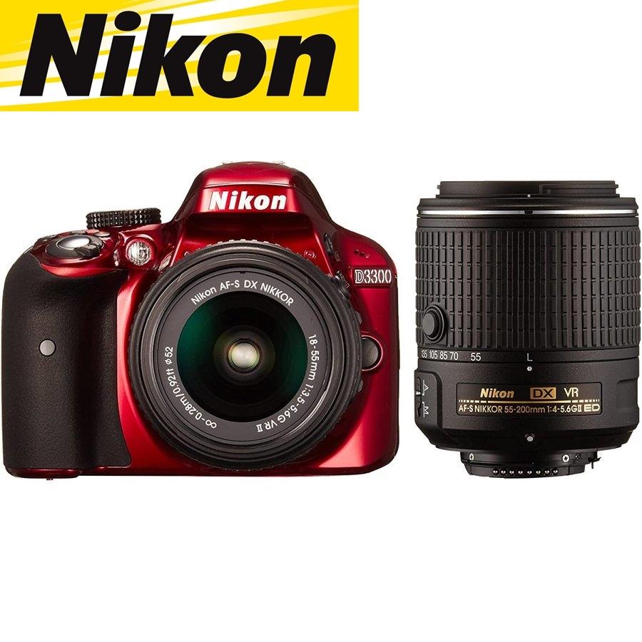 ニコン Nikon D3300 ダブルズームキット2 レッド デジタル一眼レフ