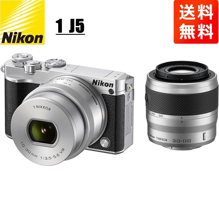 ニコン Nikon 1 J5 10-30mm 30-110mm ダブルズームキット シルバー ミラーレス一眼 カメラ 中古｜camerart-shop