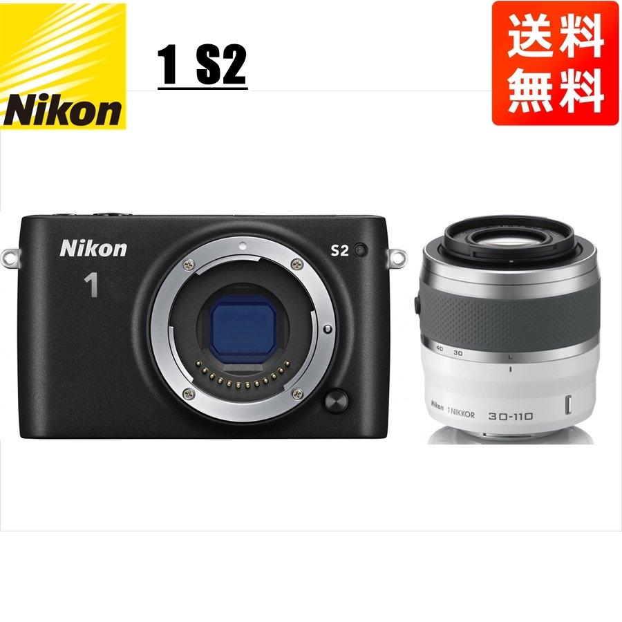 Nikon 1 S ニコン S2 ブラックボディ 30-110mm ホワイト 望遠 Nikon 1 S ニコン S2 ブラックボディ 30-110mm ホワイト 望遠
