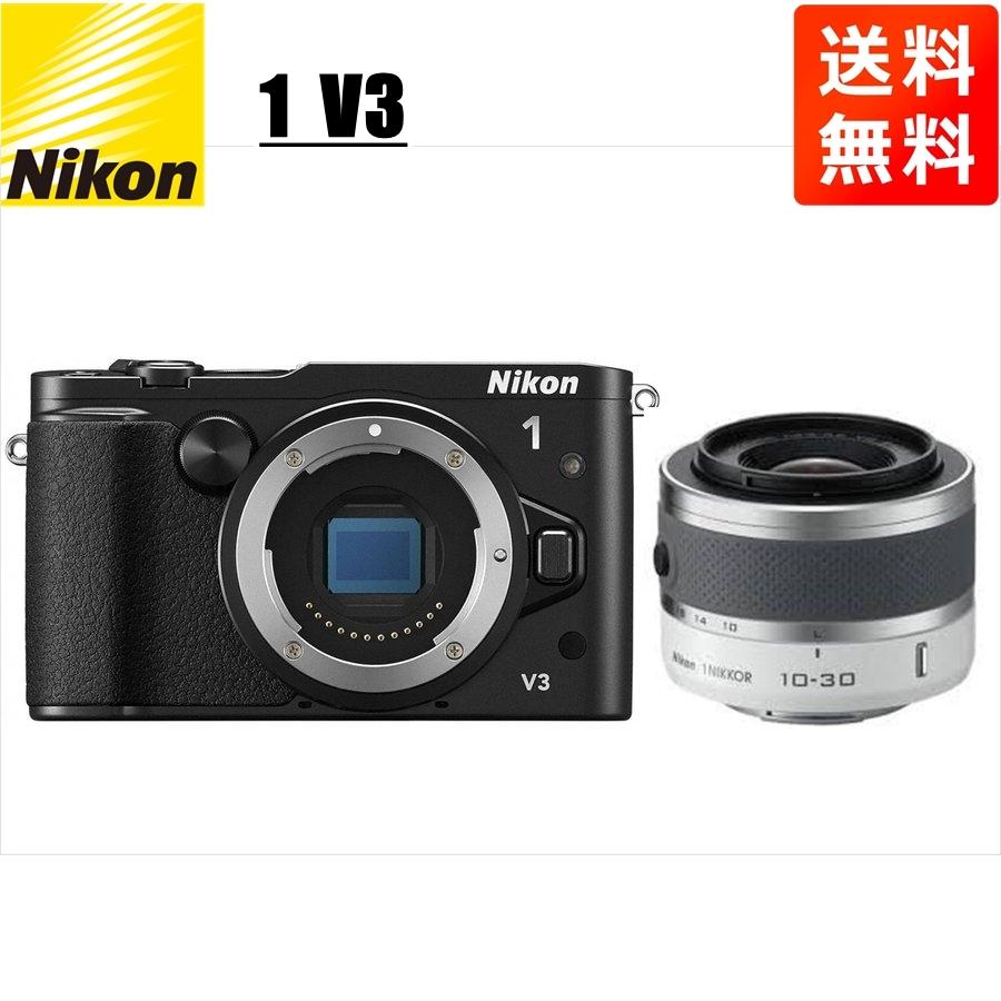 Nikon 1 V ニコン V3 ブラックボディ 10-30mm ホワイト レンズ Nikon 1 V ニコン V3 ブラックボディ 10-30mm ホワイト レンズ