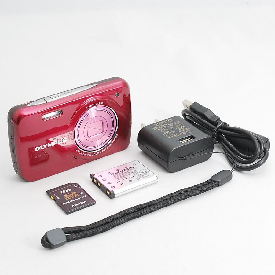 オリンパス OLYMPUS VH-210 レッド 3D写真が楽しめる 1400万画素 オリンパス OLYMPUS VH-210 レッド 3D写真が楽しめる 1400万画素
