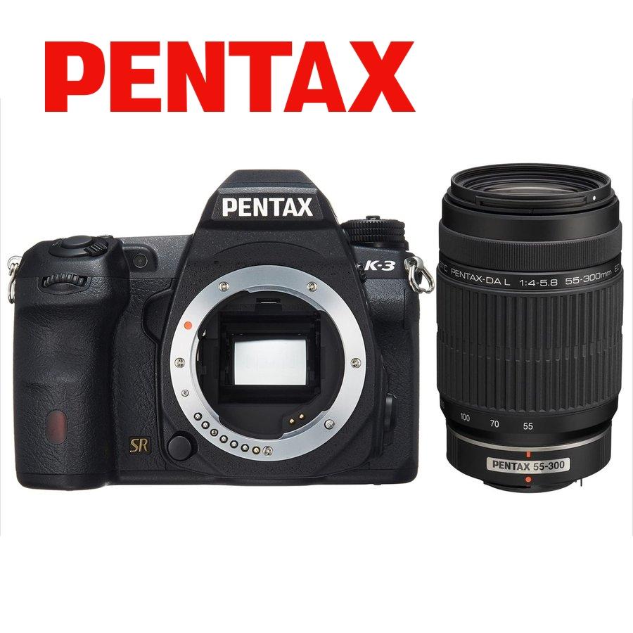 K-3 ペンタックス PENTAX 55-300mm 望遠 レンズセット ブラック K-3 ペンタックス PENTAX 55-300mm 望遠 レンズセット ブラック
