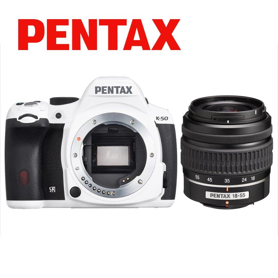 K-50 ペンタックス PENTAX 18-55mm 標準 レンズセット ホワイト K-50 ペンタックス PENTAX 18-55mm 標準 レンズセット ホワイト