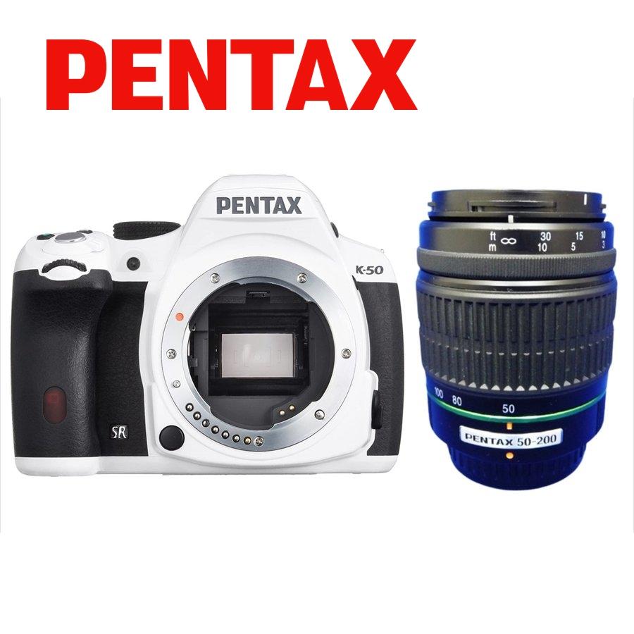 K-50 ペンタックス PENTAX 55-200mm 望遠 レンズセット ホワイト K-50 ペンタックス PENTAX 55-200mm 望遠 レンズセット ホワイト