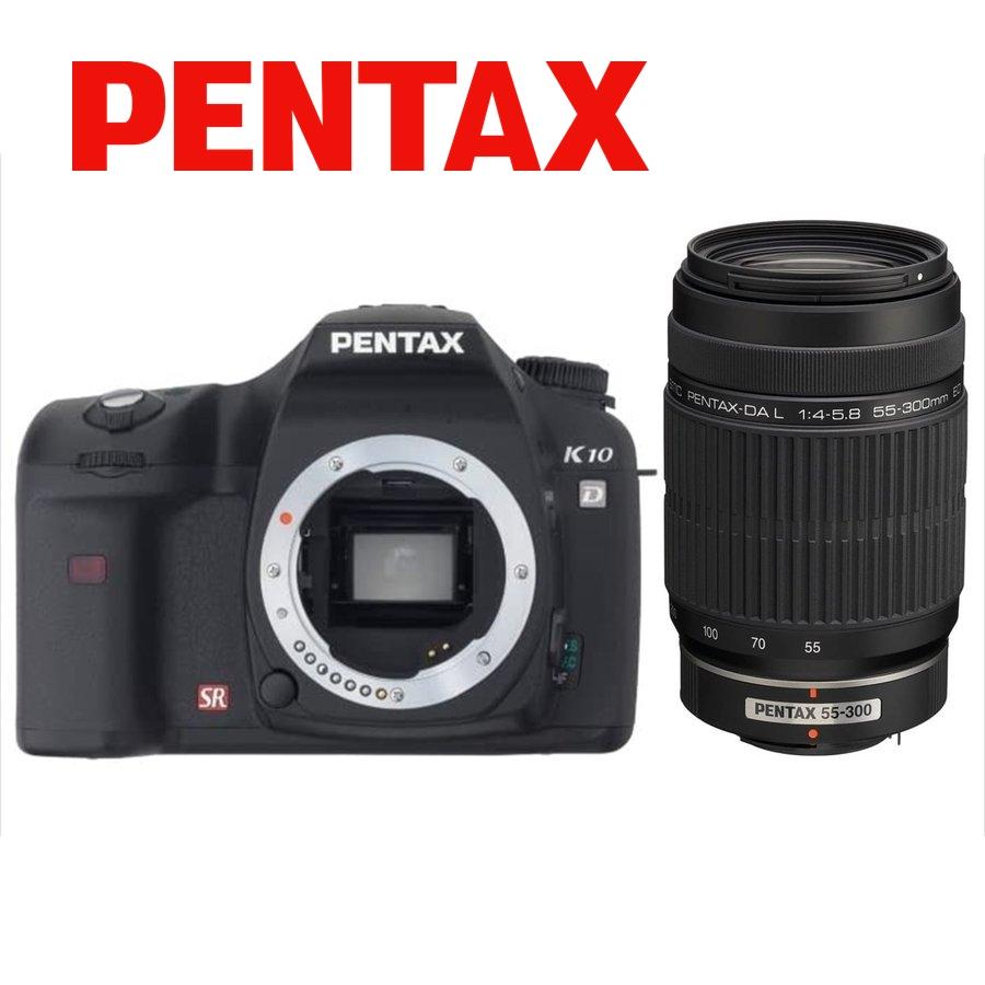 ペンタックス PENTAX K10D 55-300mm 望遠 レンズセット ブラック ペンタックス PENTAX K10D 55-300mm 望遠 レンズセット ブラック