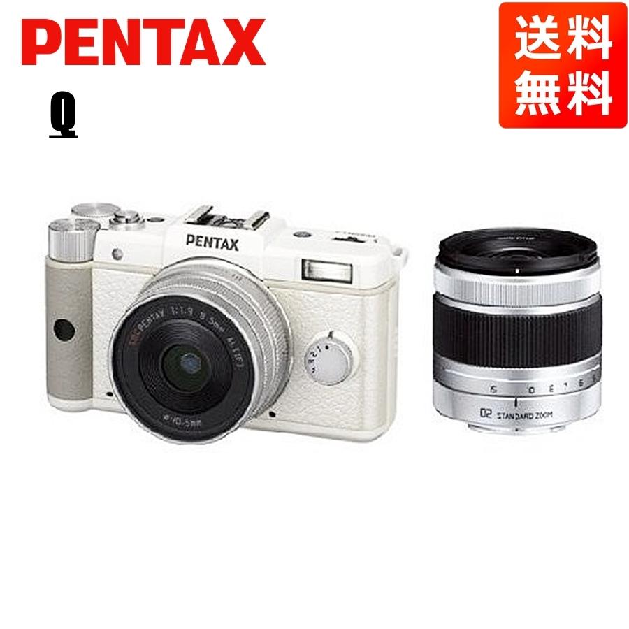 ペンタックス PENTAX Q 01 02 ダブルレンズキット ホワイト ミラーレス一眼レフ カメラ 中古｜camerart-shop