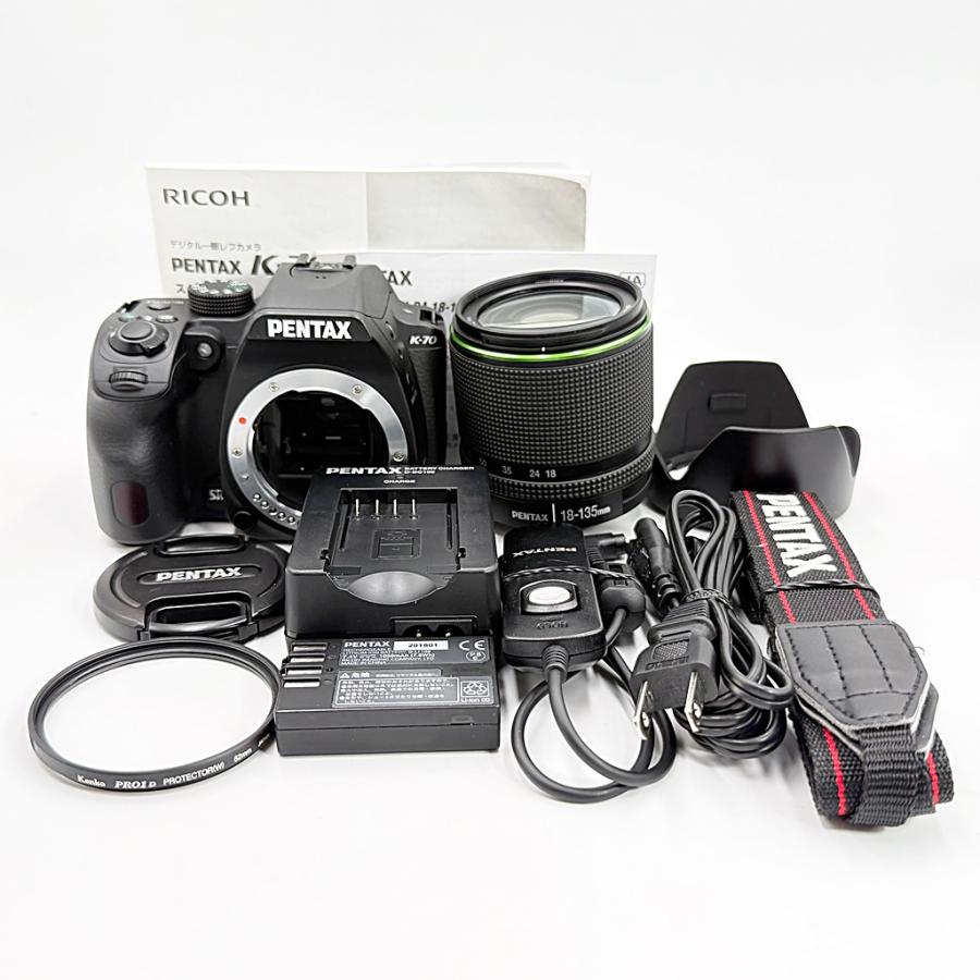 美品⭐︎PENTAX K-70 18-135mm フルセット+おまけ ペンタックス 【美品】ペンタックス PENTAX K-70 18-135mm WR レンズ