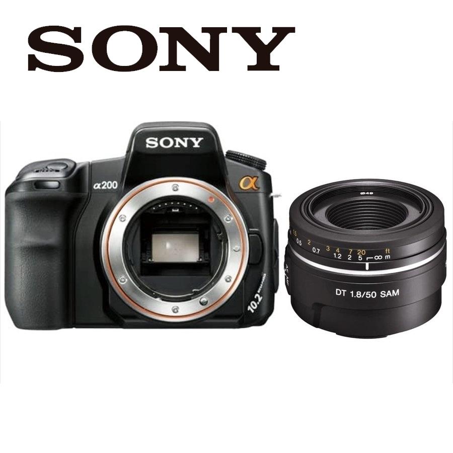 α(ソニー) ソニー SONY α200 DT 50mm 1.8 単焦点 レンズセット α(ソニー) ソニー SONY α200 DT 50mm 1.8 単焦点 レンズセット