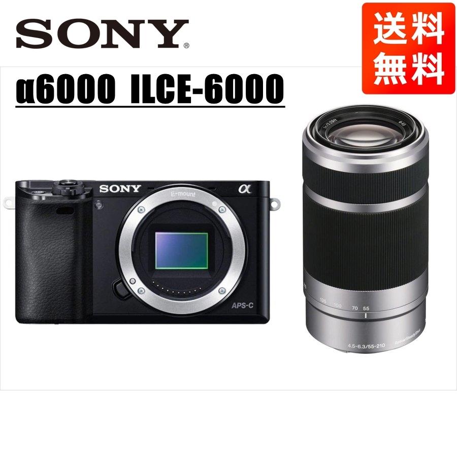 ソニー SONY α6000 ブラックボディ E 55-210mm シルバー 望遠 ソニー SONY α6000 ブラックボディ E 55-210mm シルバー 望遠