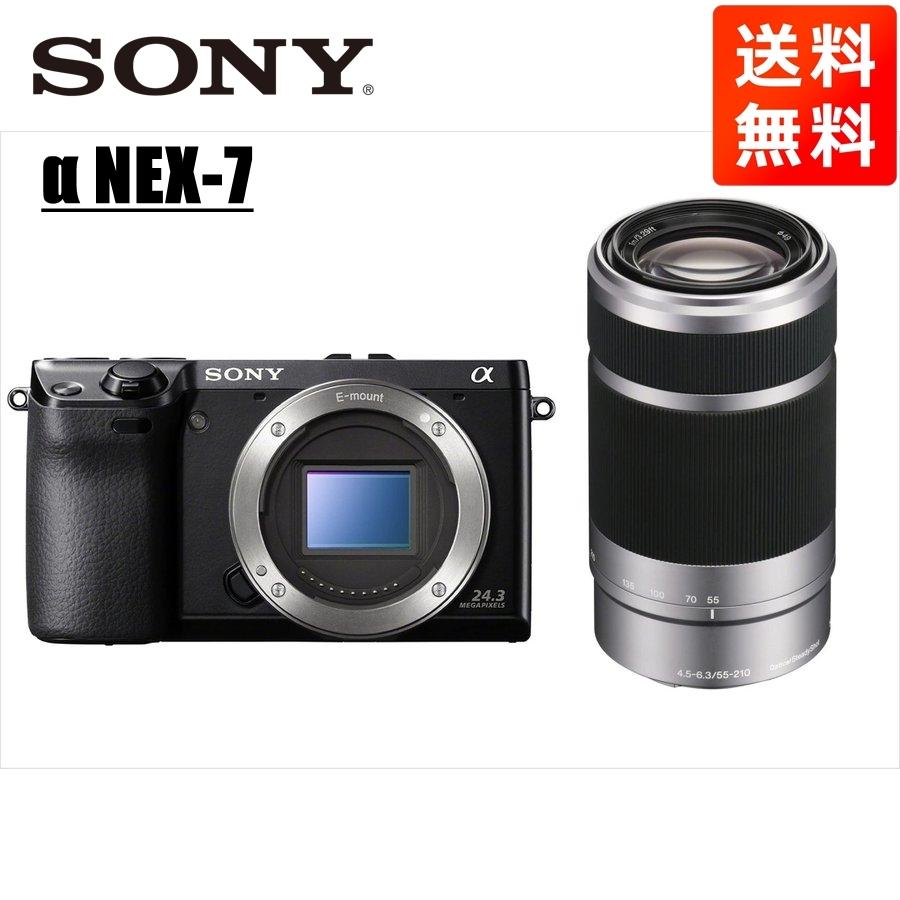 ソニー SONY NEX-7 ブラックボディ E 55-210mm シルバー 望遠 ソニー SONY NEX-7 ブラックボディ E 55-210mm シルバー 望遠