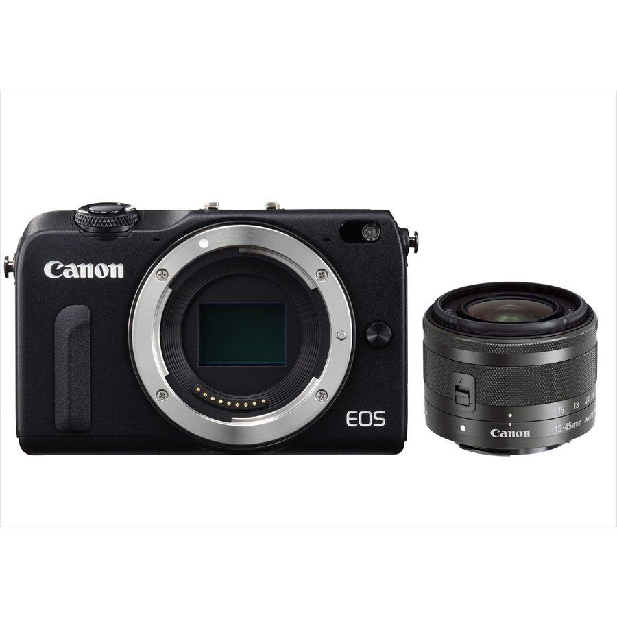 キヤノン Canon EOS M2 ブラックボディ EF-M 15-45mm ブラック レンズ 