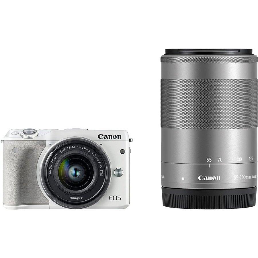 Canon EOS M3 ホワイト15-45mmレンズセット Canon Mirrorless SLR Camera EOS M3 Lens Kit White EF-M15