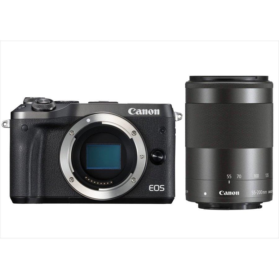 中古 CANON EOS M6 ミラーレスカメラ望遠レンズバッテリーセット