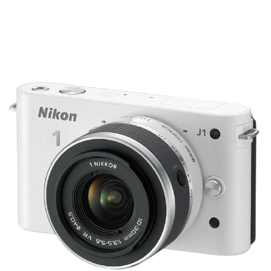 【美品】Nikon 1 J1 ミラーレスカメラ ホワイト キットレンズ Nikon 1 J ニコン J1 ダブルズームキット ホワイト ミラーレス