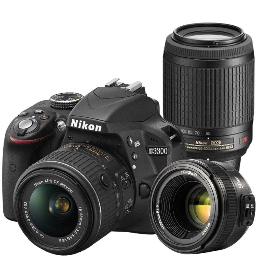 ニコン Nikon D3300 トリプルレンズセット カメラ レンズ 一眼レフ 