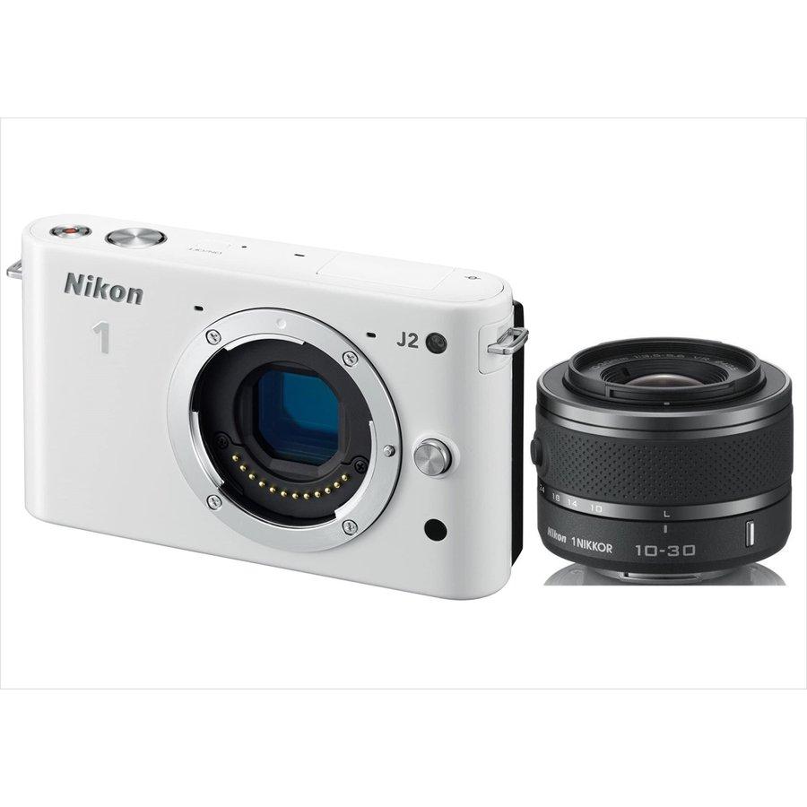 ニコン Nikon 1 J2 ホワイトボディ 10-30mm ブラック レンズセット 