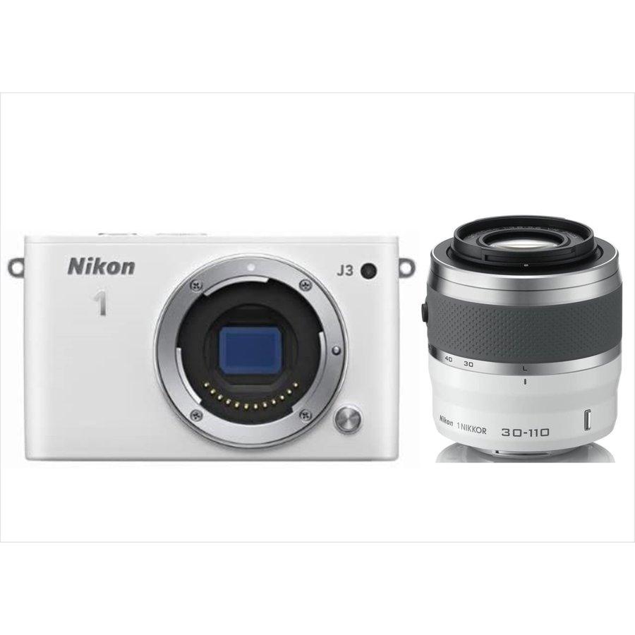 ニコン Nikon 1 J3 ホワイトボディ 30-110mm ホワイト 望遠 レンズ 