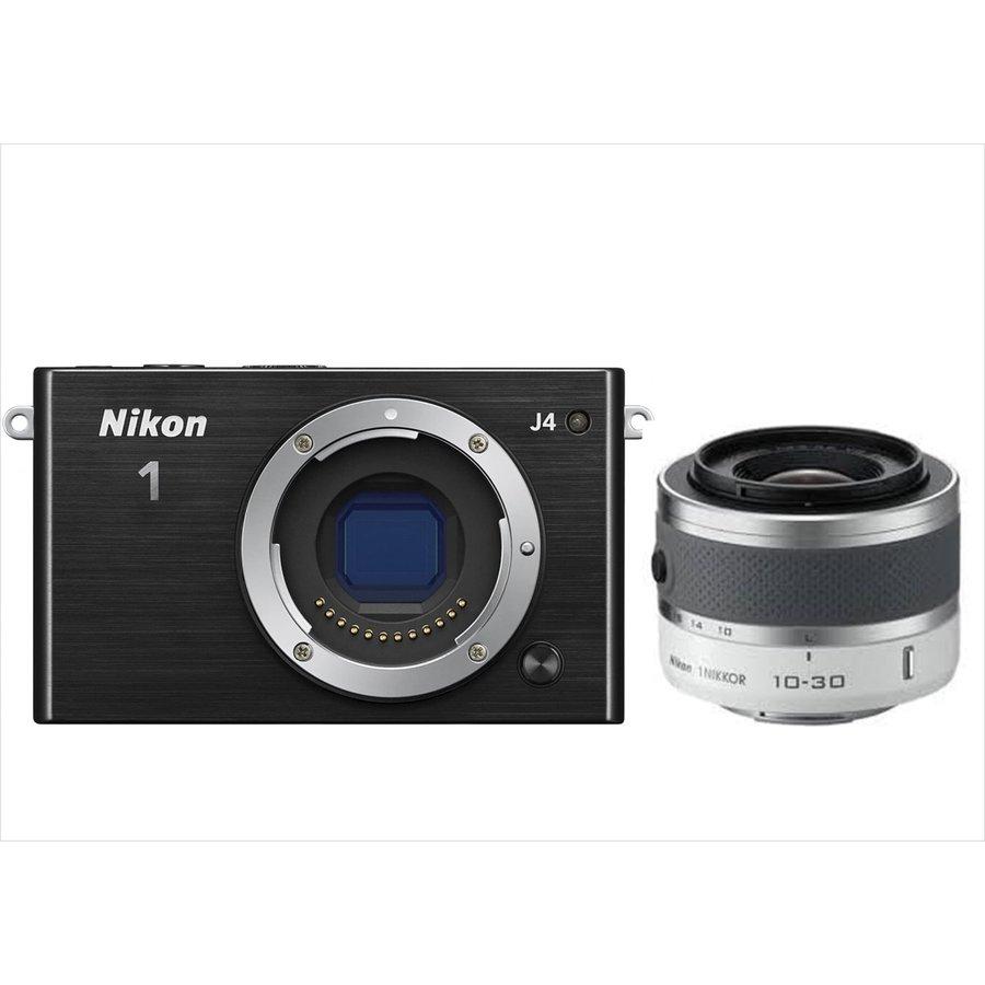 ニコン Nikon 1 J4 ブラックボディ 10-30mm ホワイト レンズ ニコン Nikon 1 J4 ブラックボディ 10-30mm ホワイト レンズ