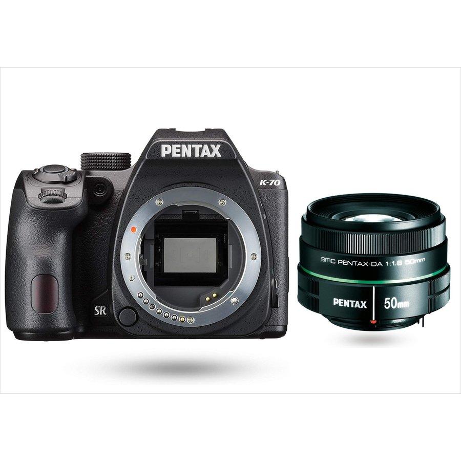 ペンタックス PENTAX K-70 50mm 1.8 単焦点 レンズセット ブラック 