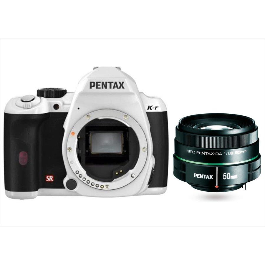 ペンタックス PENTAX K-r 50mm 1.8 単焦点 レンズセット ホワイト 