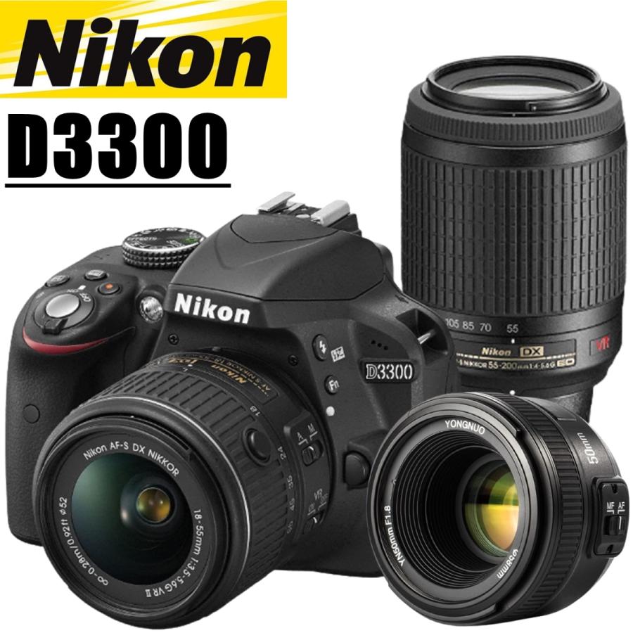 ニコン nikon D3300 トリプルレンズセット デジタル一眼レフ ニコン nikon D3300 トリプルレンズセット デジタル一眼レフ
