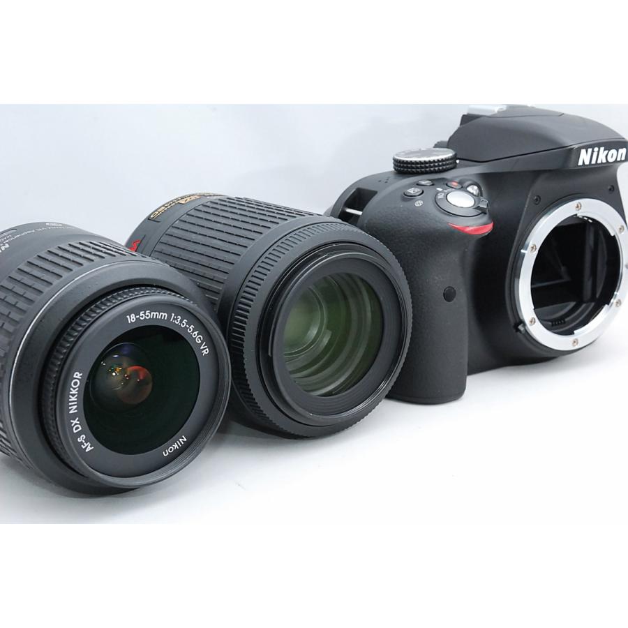 ニコン nikon D3300 標準レンズ18-55ｍｍ 望遠レンズ55-200ｍｍ ダブルレンズセット｜camerart｜05