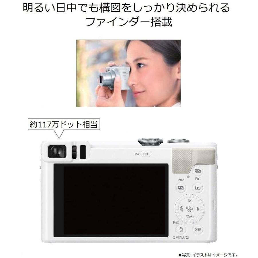 パナソニック Panasonic ルミックス LUMIX DMC-TZ85 ホワイト Wi-Fi搭載 デジタルカメラ｜camerart｜05