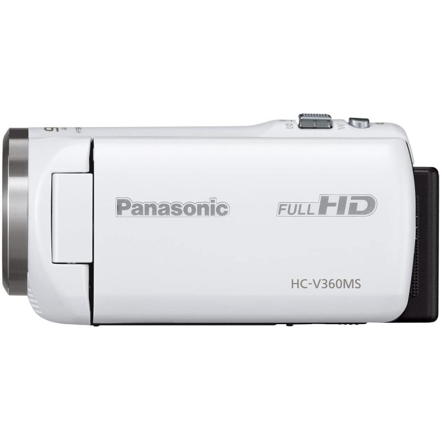 パナソニック Panasonic HC-V360MS-W ホワイト HDビデオカメラ 90倍