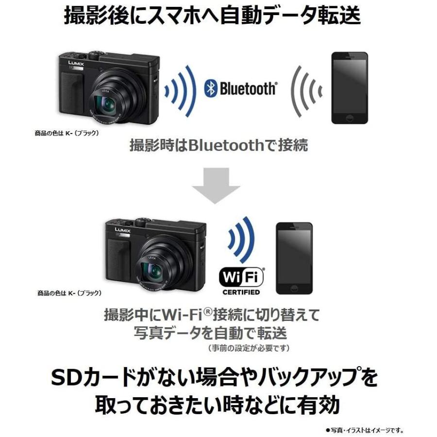 パナソニック panasonic ルミックス LUMIX DC-TZ95 ホワイト デジタルカメラ Wi-Fi搭載｜camerart｜02