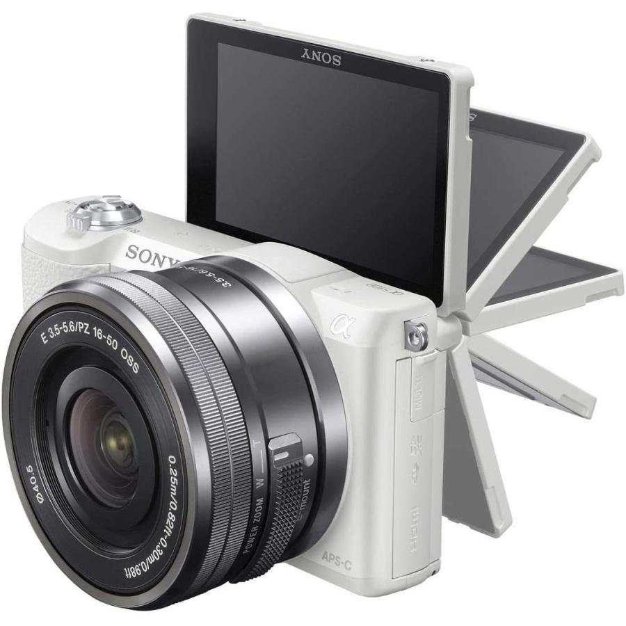 ソニー SONY α5100 レンズキット ホワイト Wi-Fi搭載 ミラーレス一眼レフカメラ