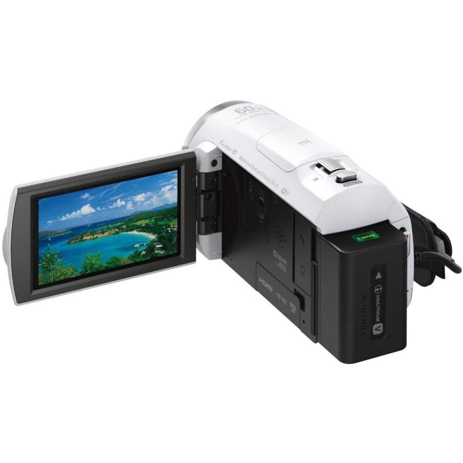 ソニー SONY HDR-CX680 ホワイト デジタルビデオカメラ 光学30倍 内蔵メモリー64GB ハンディカム :sony-HDR