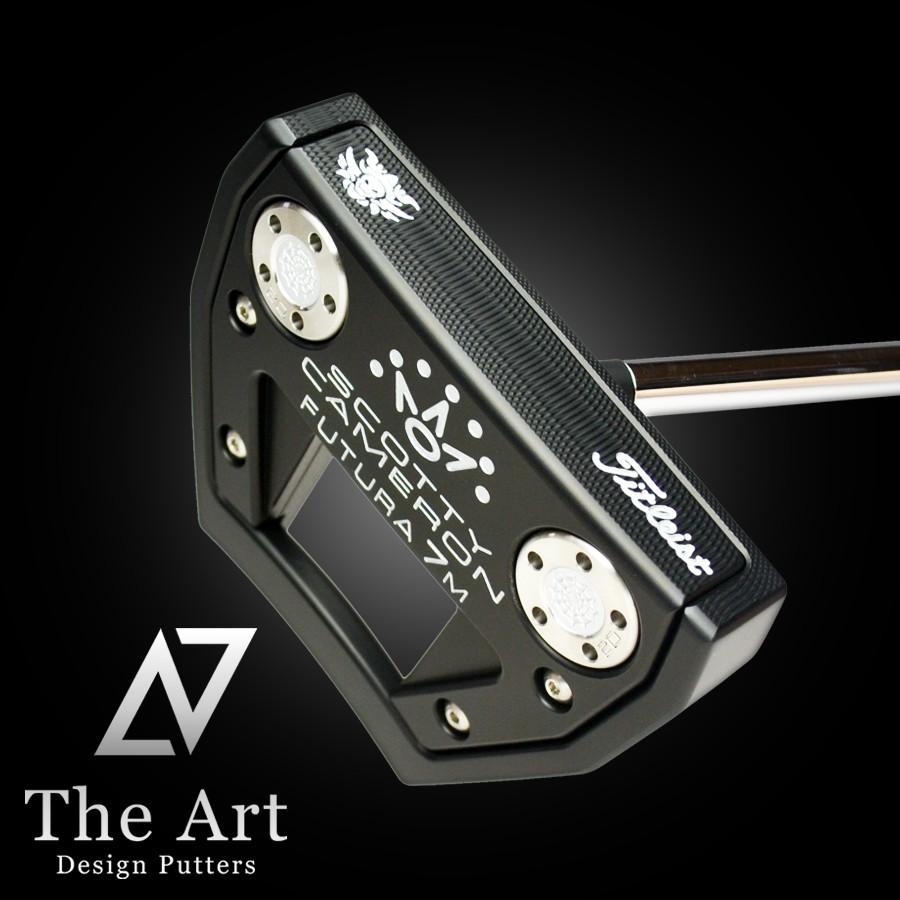 スコッティキャメロン カスタムパター FUTURA 7M (Monster Skull) The Art ブラック フィニッシュ 溶接 センターネック シルバー