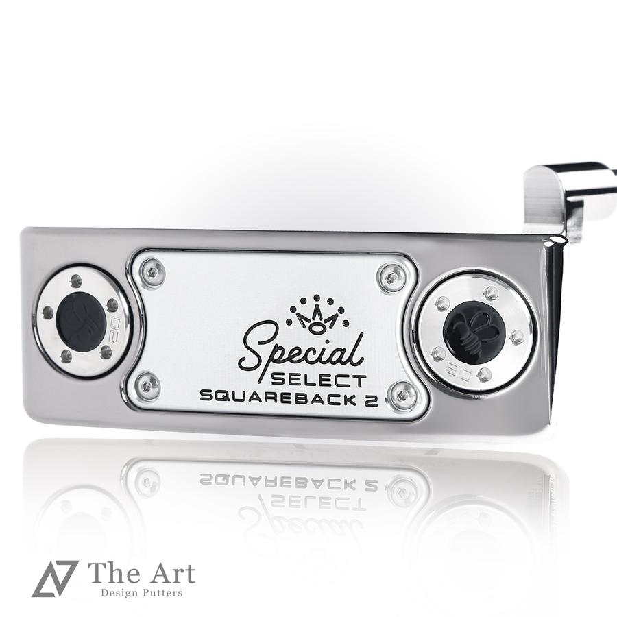 ウルトラ！ スコッティキャメロン カスタムパター 2020 スペシャルセレクト スクエアバック2 (Sunflower) M プラチナブラック 3本フランジライン ブラック 【UO2415816318】(84630円)