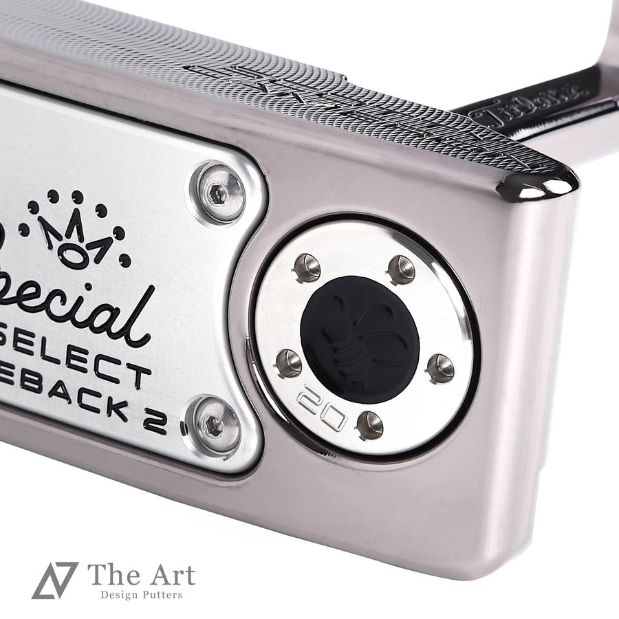 ウルトラ！ スコッティキャメロン カスタムパター 2020 スペシャルセレクト スクエアバック2 (Sunflower) M プラチナブラック 3本フランジライン ブラック 【UO2415816318】(84630円)