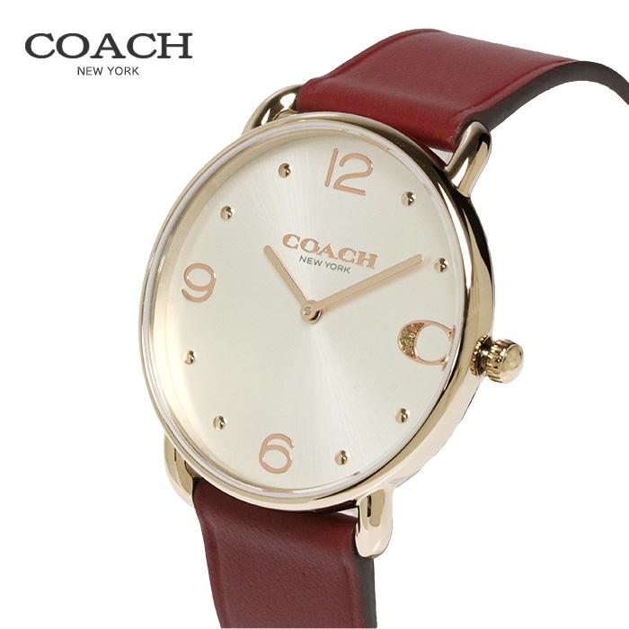 まいひめ　COACHコーチレディース腕時計　稼働中　　　　美品 COACH コーチ 腕時計 レディース 革ベルト レザー ローズゴールド
