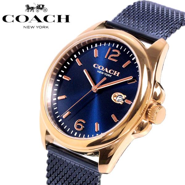 COACH（コーチ） 腕時計 メンズ 41mm グレイソン GREYSON ネイビー