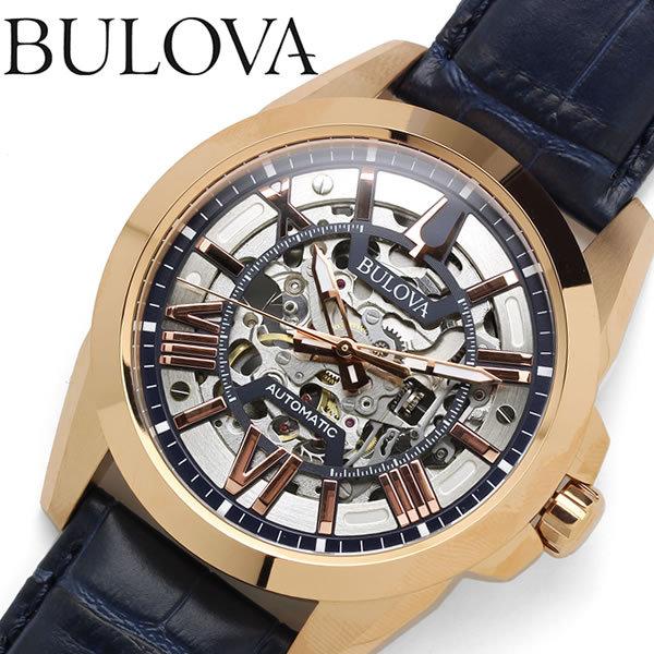 人気no 1 本体 Bulova ブローバ 腕時計 メンズ 男性用 10気圧防水 自動巻き クラシック カーフレザー 97a161 保存版 Lespakigali Com
