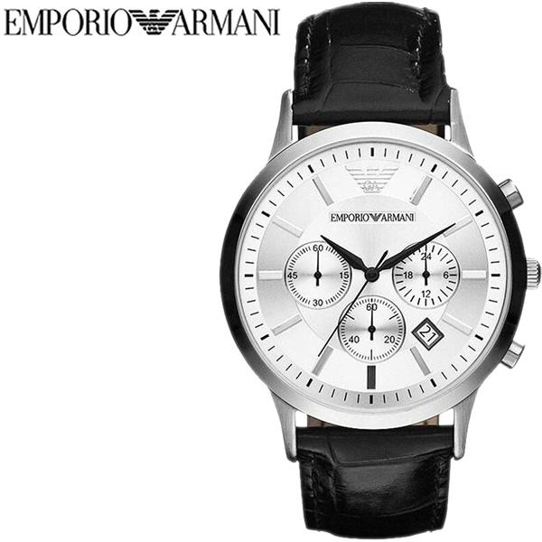 EMPORIO ARMANI 訳あり特価・箱 取説なし アルマーニ 腕時計 メンズ 革ベルト レザー ギフト エンポリオ AR2432 爆買 ...