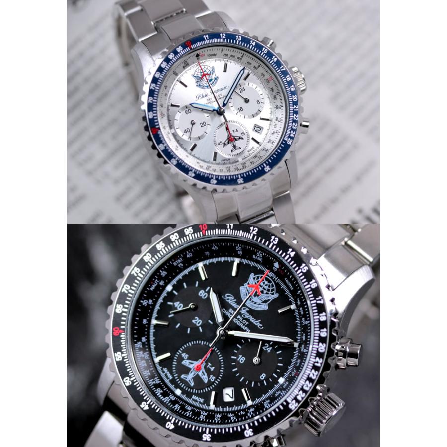 ブルーインパルス Blue Impulse スカイパイロット クロノグラフ 日本製